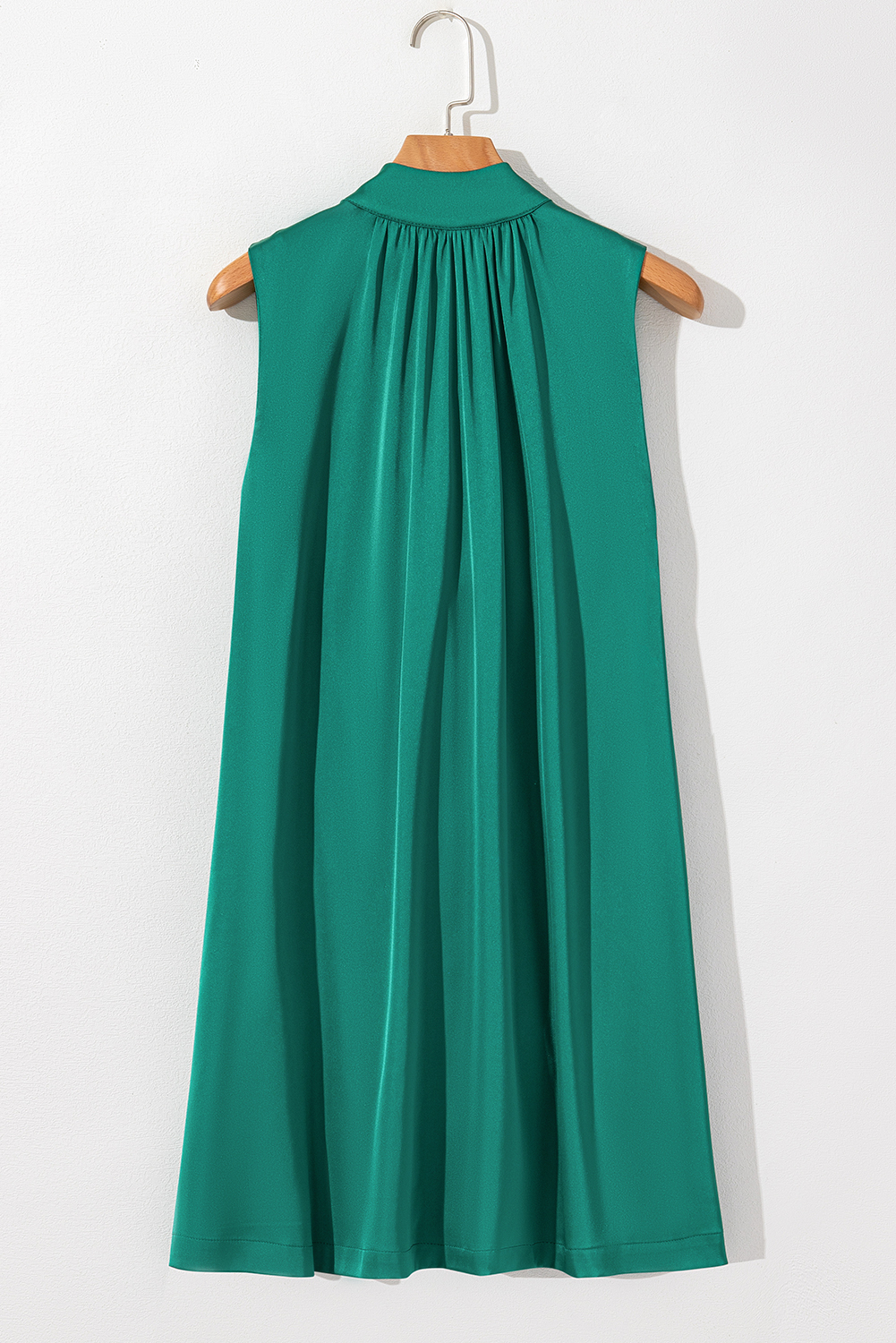 Evergreen Bow Tie Satin Shift Sleeveless Mini Dress - Image 7