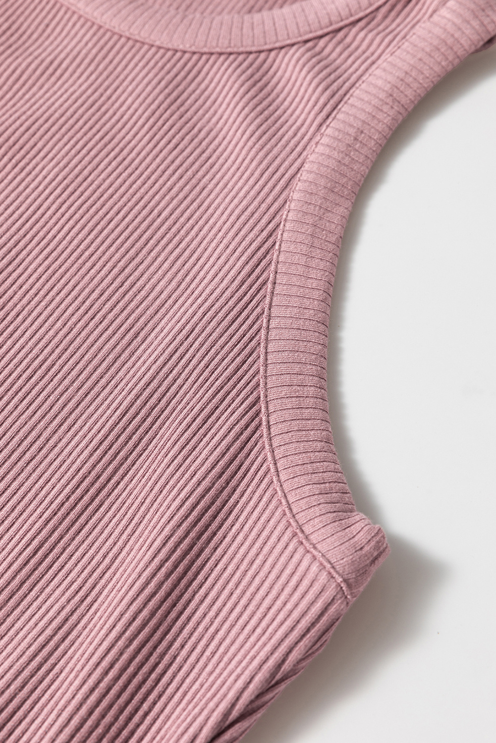 Sepia Rose Ribbed Vest Patchwork Tiered Midi Dress with Pockets - Image 8