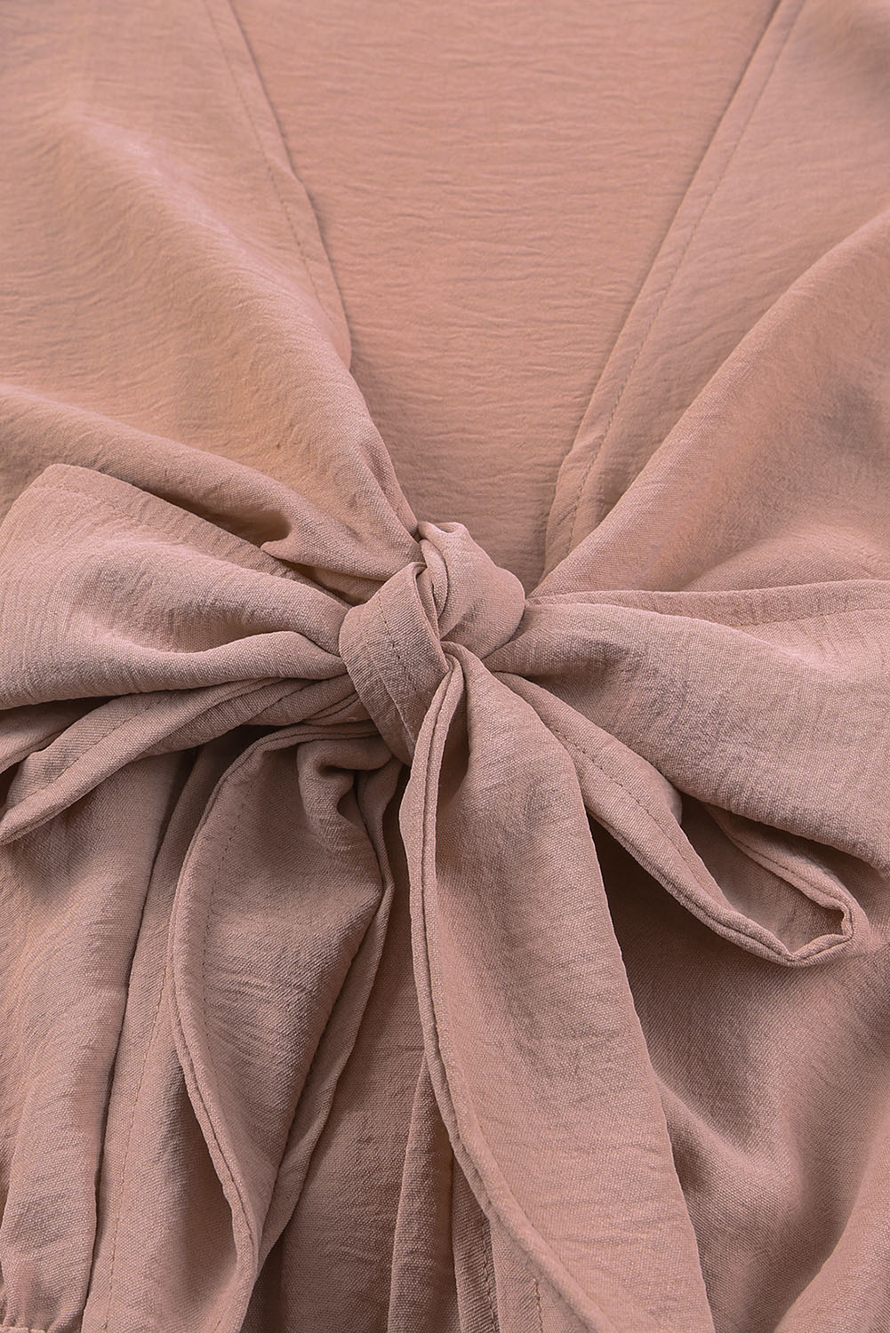 Tie Knot Puff Long Sleeve Romper - Image 7