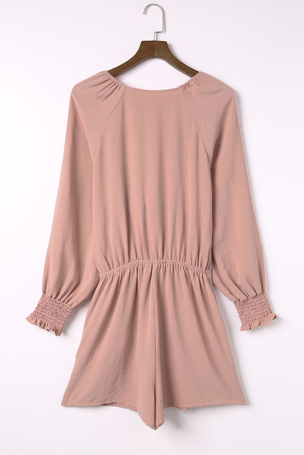 Tie Knot Puff Long Sleeve Romper - Image 5