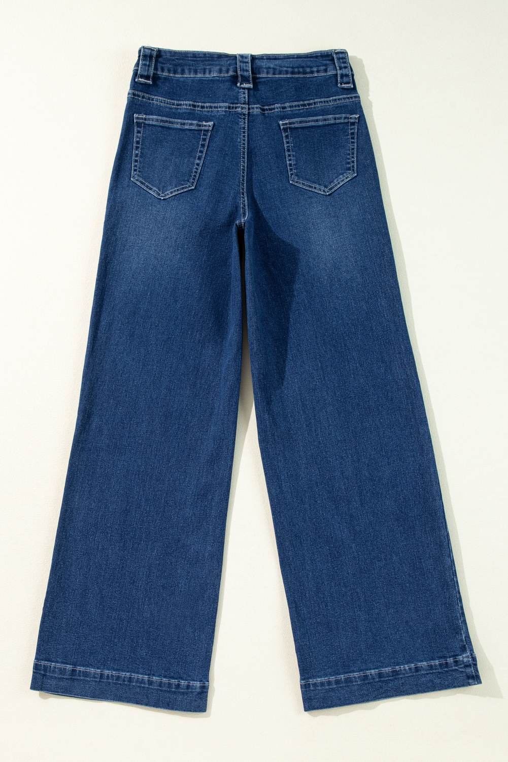 Sail Blue Wide Leg Pocketed High Waist Jeans - Image 7