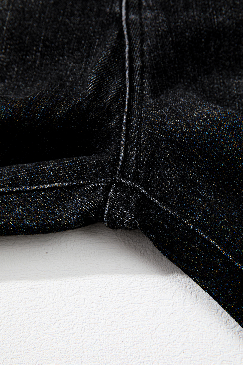 Carbon Grey Mineral Wash Raw Hem High Waist Flared Jeans - Image 8