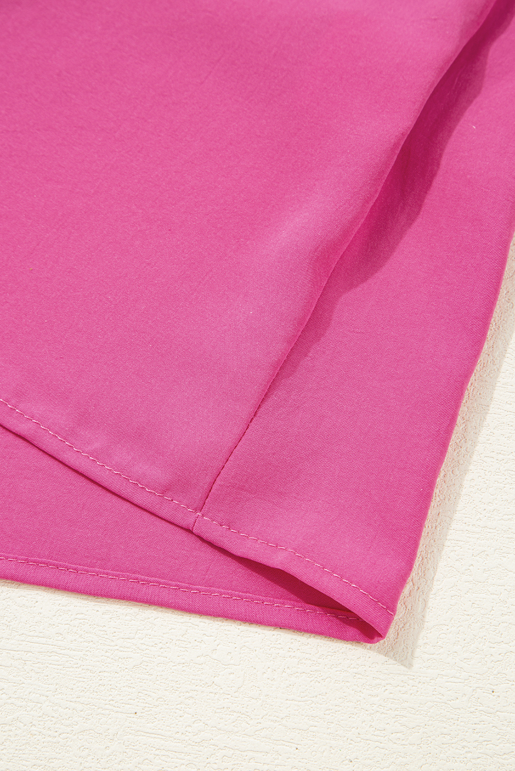Rose Solid Color Smocked Puff Sleeve Blouse - Image 10