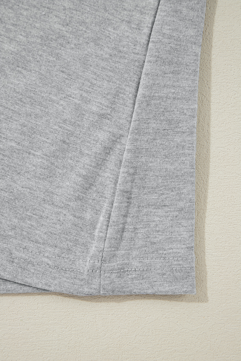 Gray Crew Neck Pleated Tank Top - Image 8