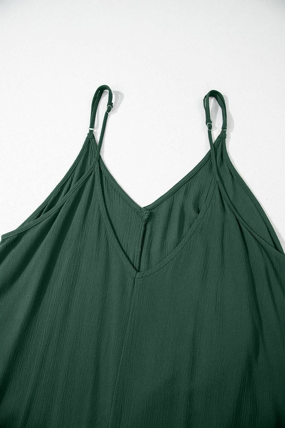 Duffel Green Spaghetti Straps Pocketed Slouchy Maxi Dress - Image 8